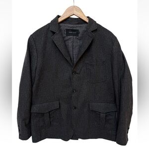 Wings + Horns Charcoal Wool Military-Style Field Jacket Mens Sz Large